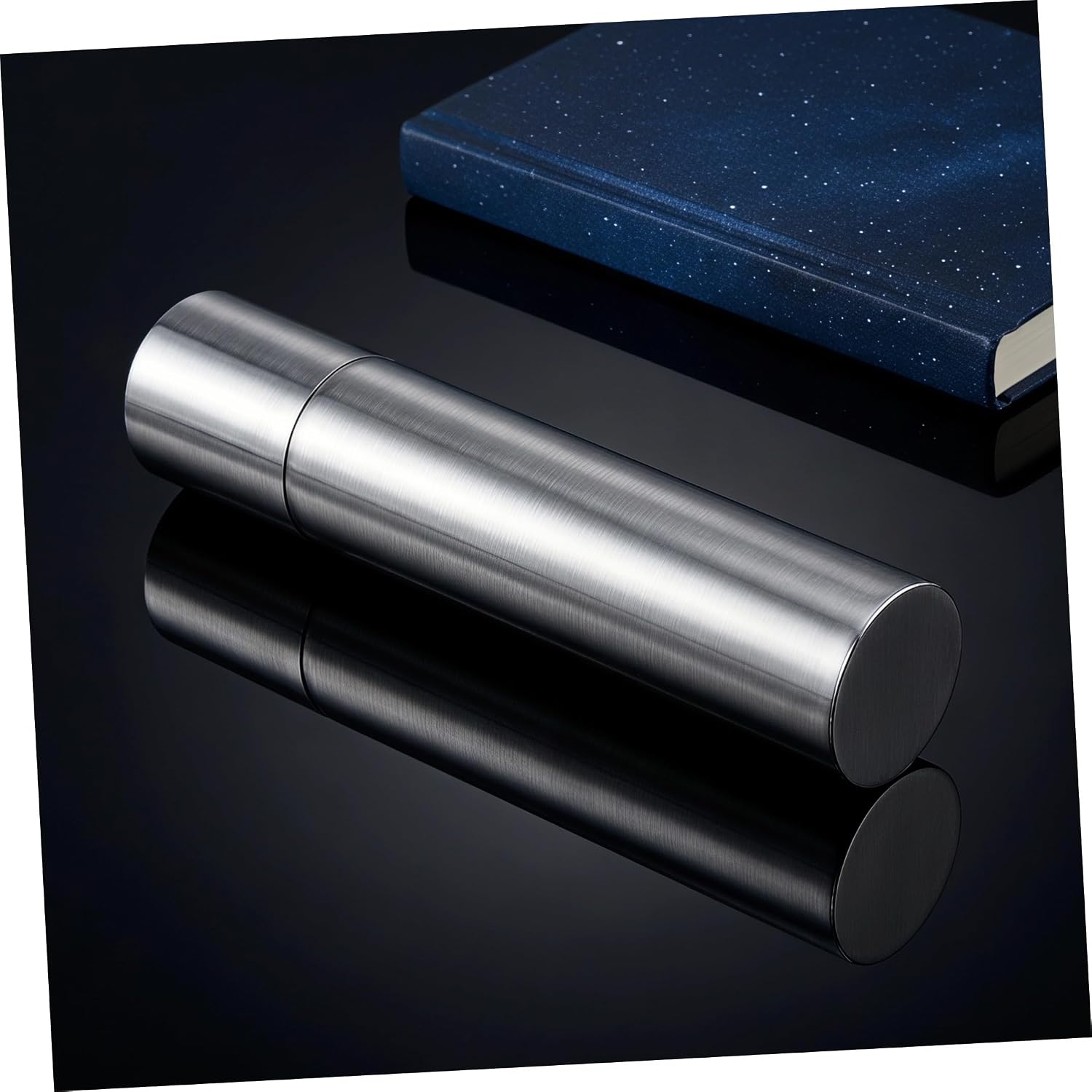 Hemoton 2pcs Stainless Steel Poster Roll Tube with Lids for Documents