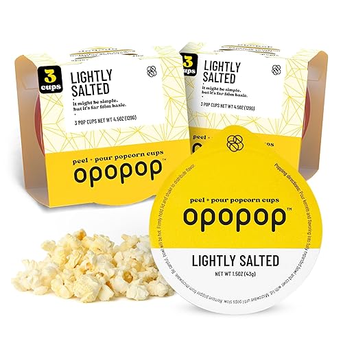 Miniatura 24 de Opopop Palomitas de maíz para microondas - Pop Cups Pickle Monster, paquete de 6, granos de maíz gourmet sin OMG y sabor a palomitas de maíz