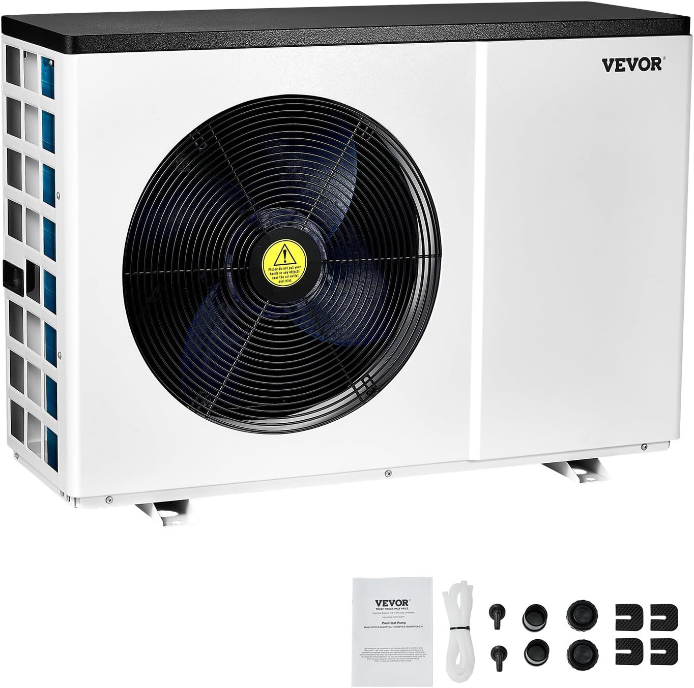 VEVOR Electric Pool Heat Pump, 51,200 BTU, Fits 7,926-15,851 Gallon Above & In-Ground Pools, Low Noise Heating & Cooling, Energy-Saving Water Heater AC208-230V 60Hz