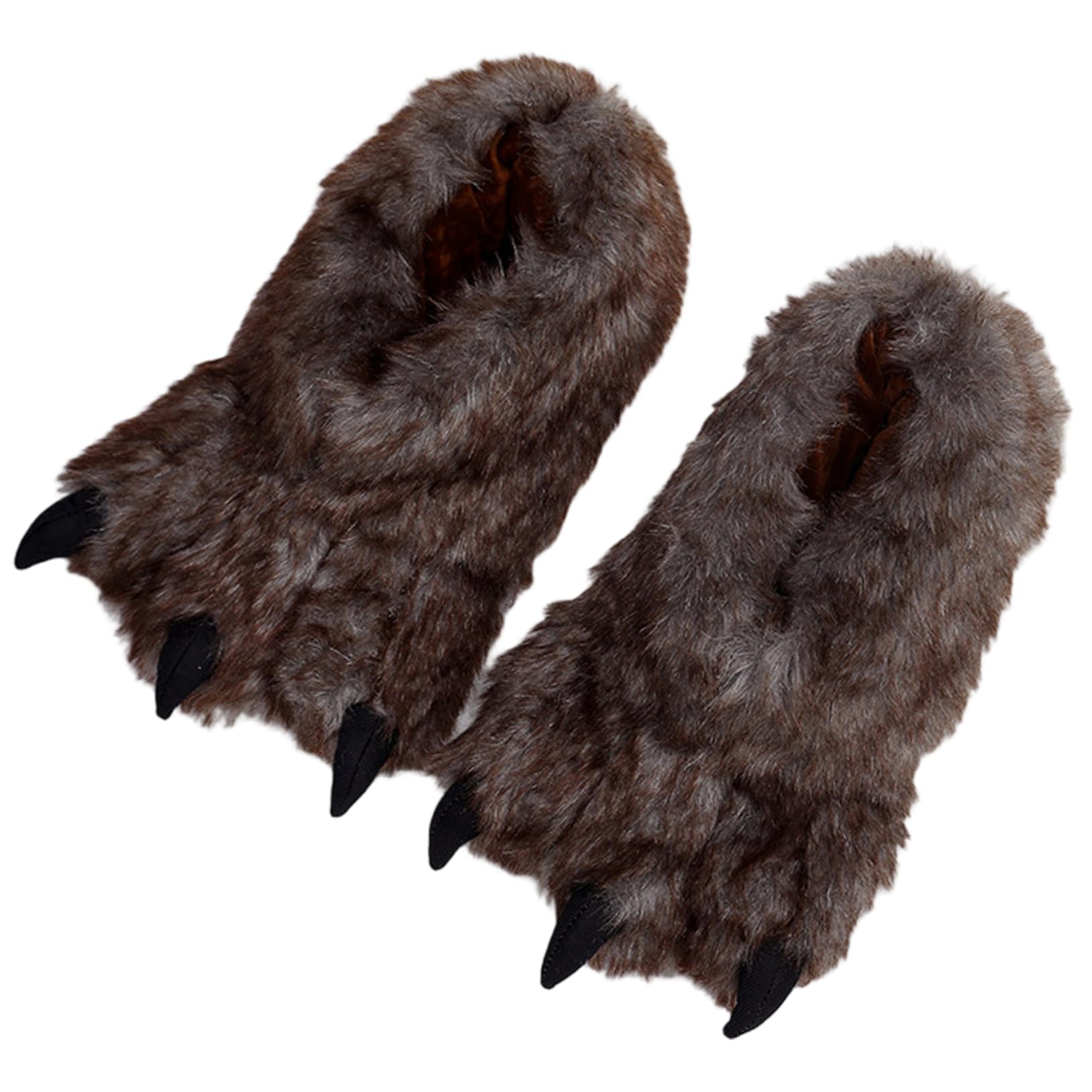 Jorzer Pantofole da Uomo con di Animale, pelosa Antiscivolo EU 42-43 | Caldo tessuto peloso, suola in gomma antiscivolo, ottimo per feste cosplay di Halloween