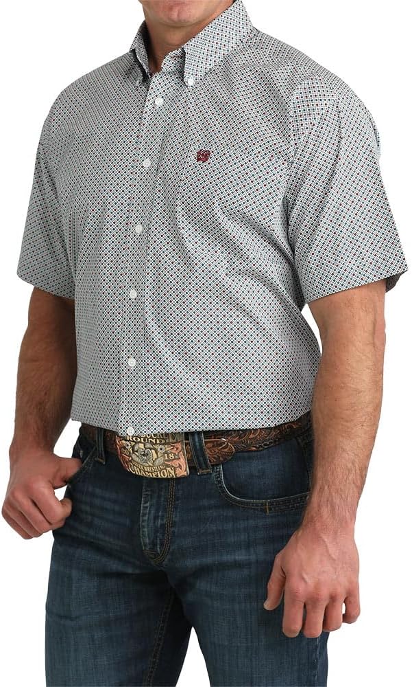 Cinch Men's Multi Color Print Short Sleeve Shirt