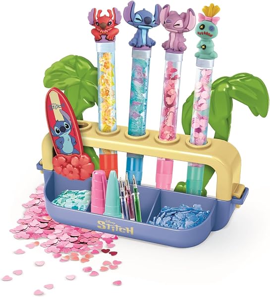 Clementoni | Stylos Stitch à Personnaliser pour Enfants 6+ | Activité Créative DIY | Plus de 25 Accessoires Inclus | Personnages Disney | Coffret Loisirs Créatifs | Idée Cadeau |PenCreator Studio - 2