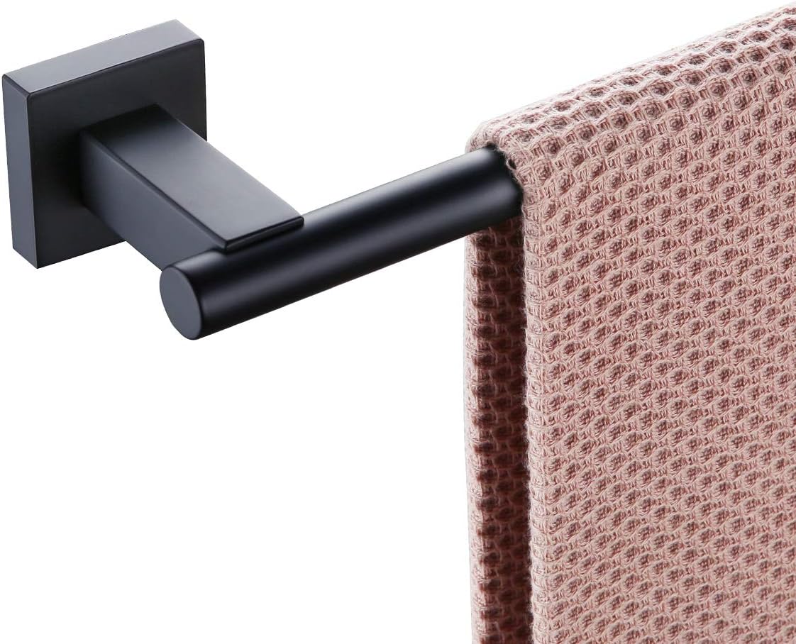 Miyili 36-Inch Matte Black Towel Bar SUS 304 Stainless Steel Towel Holder for Bathroom or Kitchen Wall Mount, A02B90A