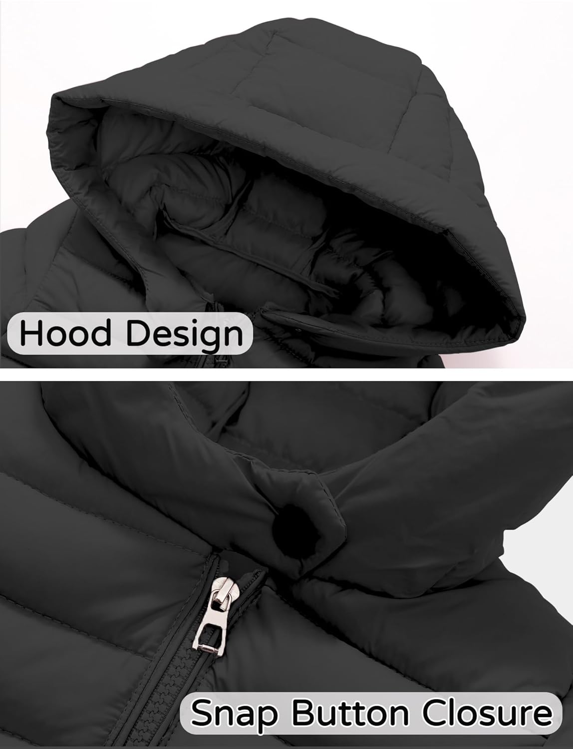 Happy Cherry Kids Long Down Coat Girls Zipper Puffer Hooded Jacket Boy's Lightweight Winter Jackets Outwear - Image 3