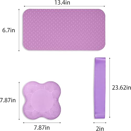 Miniatura 2 de Rodillera de yoga para mujeres, cojín de rodillas de pilates  Codos, muñeca, manos, cabeza, espuma extra gruesa para hombres, juego de 6 piezas