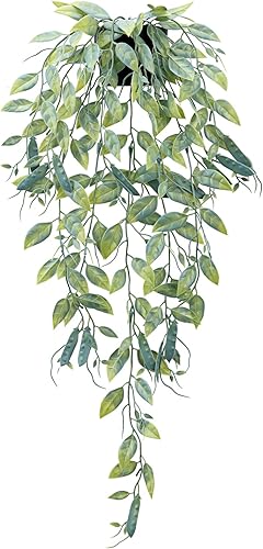 CEWOR Plantas colgantes artificiales falsas, paquete de 1 unidad de guisantes para colgar en la pared, habitación, hogar, decoración de estantes