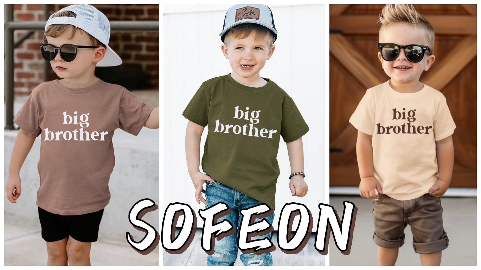 Amazon.com: SOFEON Big Brother Shirt for Toddler Baby Boy Promoted
