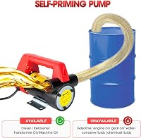 LEMOTO 12V 175W Dízel Átviteli Pumpa Önszívó Üzemanyag Szivattyú 6m Csővel 6