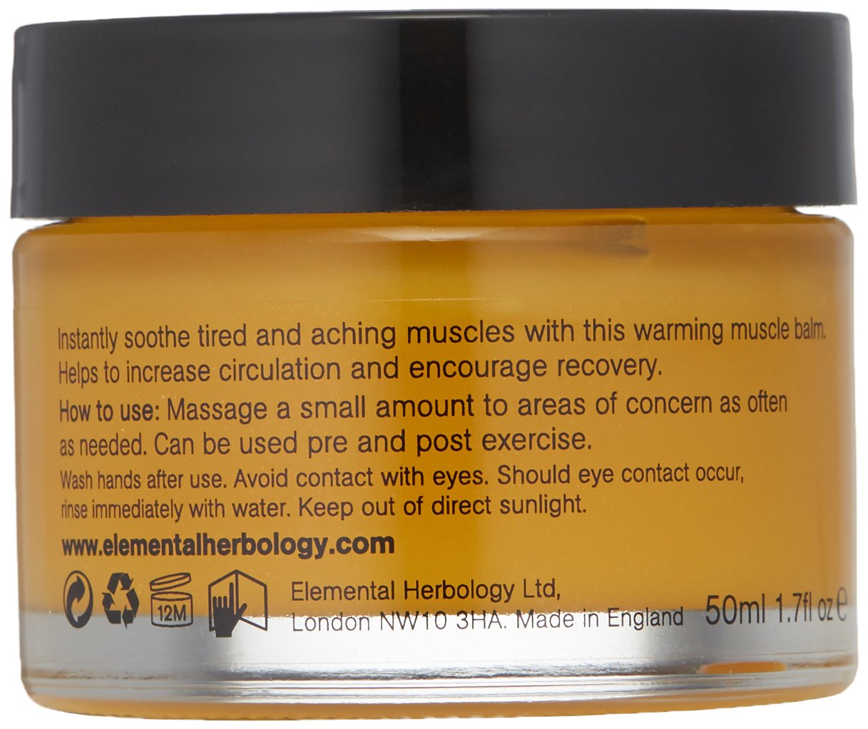 Elemental Herbology Muscle Melt Balm, 1.7 Fl Oz - Relaxing Balm for Post-Workout Recovery - Soothing Body Balm for Tired Muscles - Cruelty Free