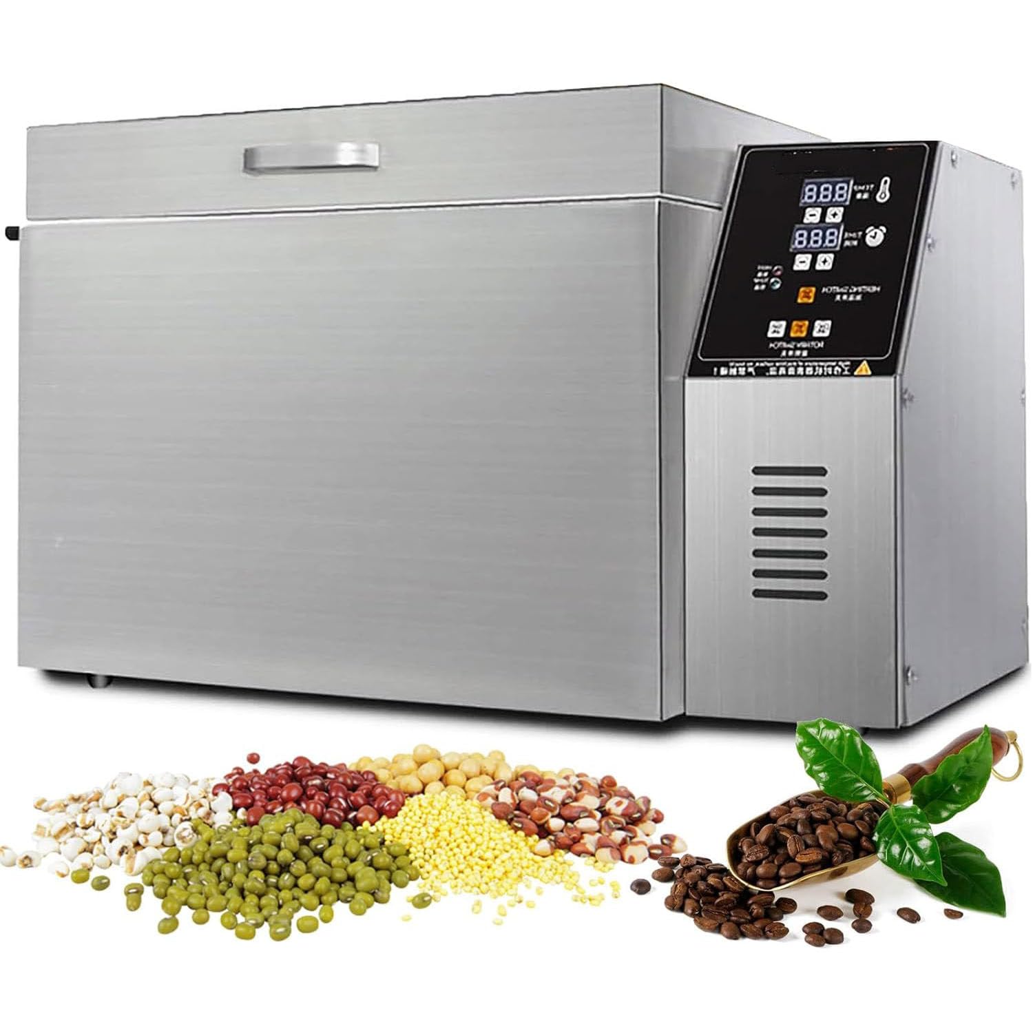 JozyJul Commercial Coffee Roaster Machine, 2000g/4000g Electric Coffee Bean Roaster Machine, Automatic Timing Coffee Roasters for Home Use, Non-Stick Pan, Even Heating 5Type