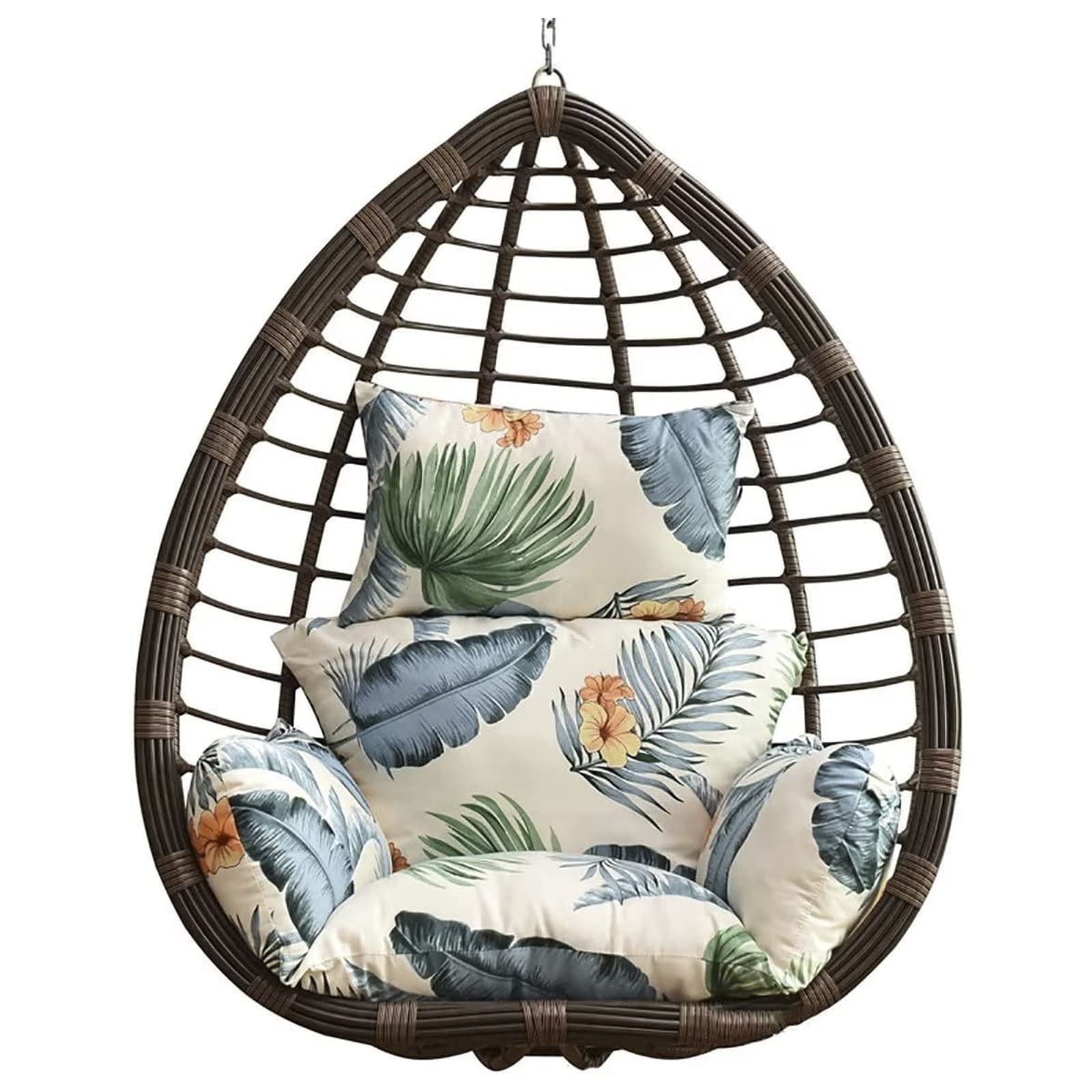 Hanging Chair Cushion Replacement, Cushions for Hanging Egg Chair, Washable Swing Chair Cushion, Thicken Patio Hanging Egg Chair Pad, Garden Hanging Basket Chair Seat Cushion,A