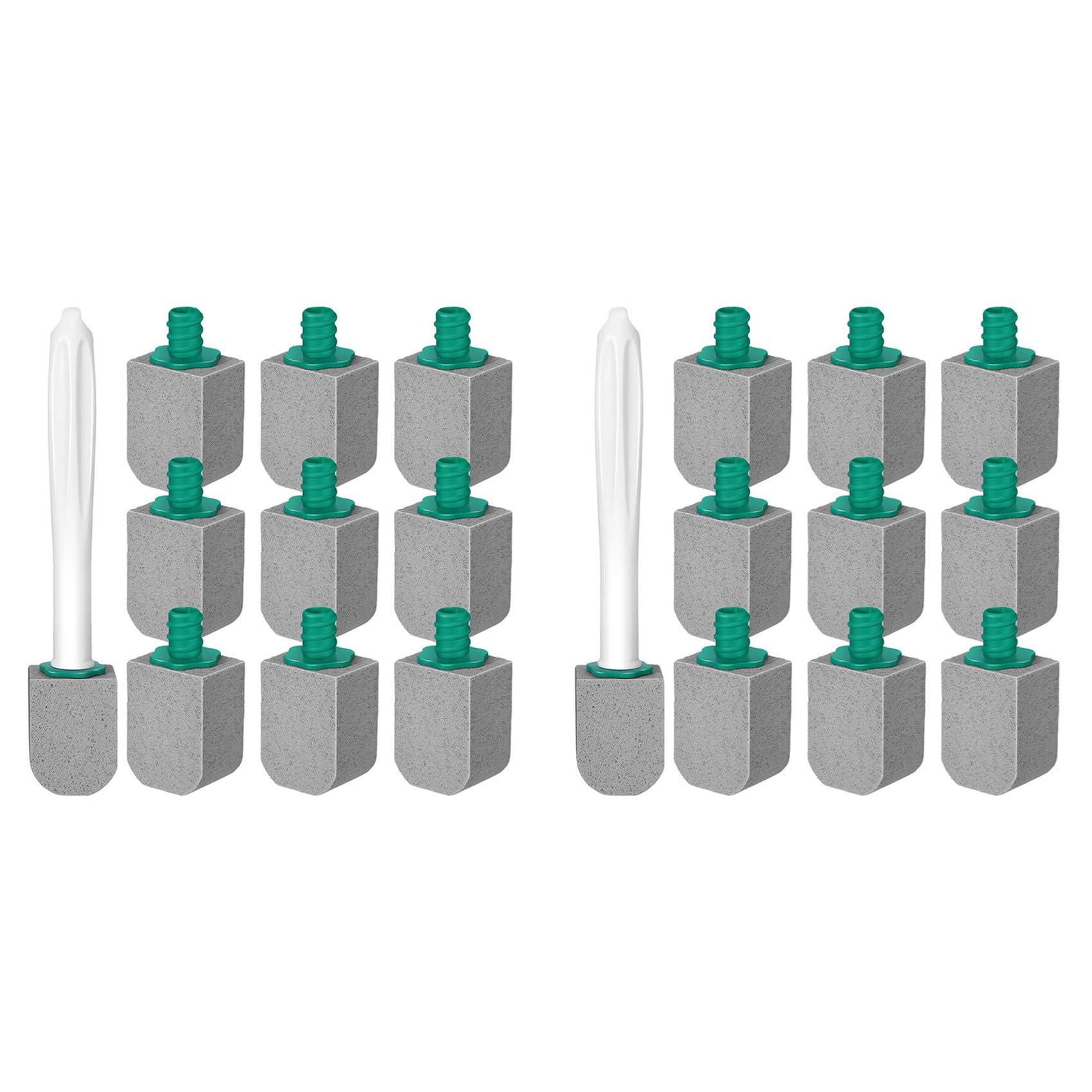 Hndhbfgrt 20 Pcs Pumice Stone Toilet Bowl Cleaner Toilet Pumice Stone with Long Handle Toilet Brush for Pool Bathtubs Kitchen Sink