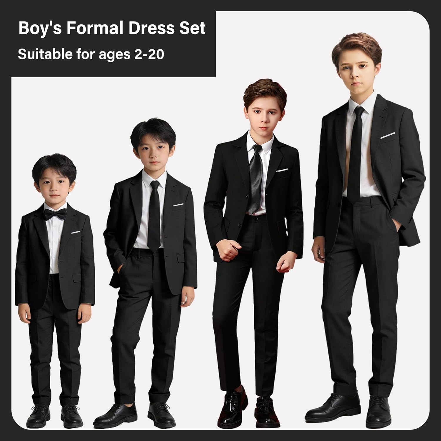 Boys Slim Fit Suits for Boy Suit Set Kids Dresswear for Formal Wedding - Image 5