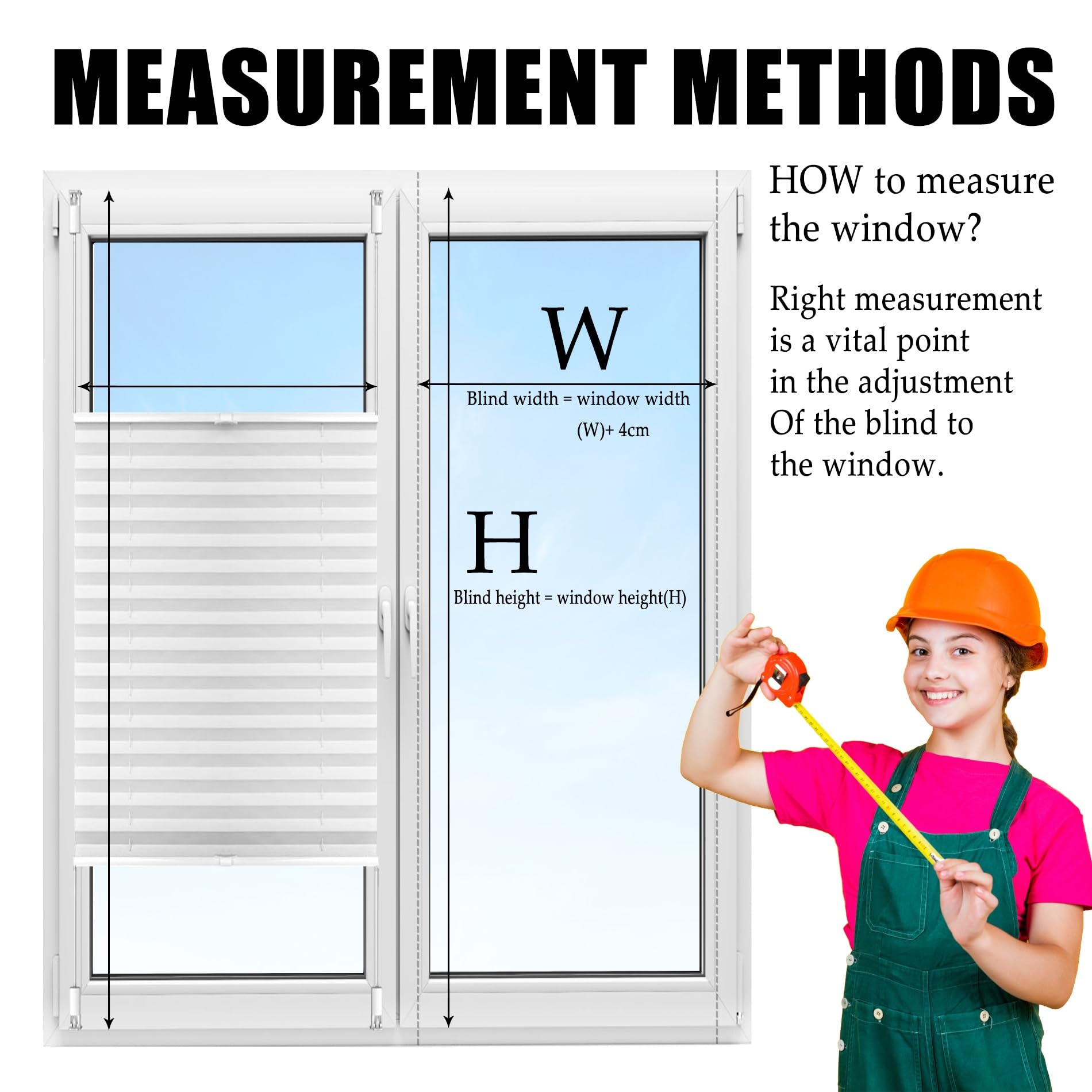 Easyfix Store Plissé 85 x 100 cm sur Mesure pour Toutes Les fenêtres intérieures, Store Occultant sans Perçage Ouverture à Double Sens pour Fenêtres Et Portes, Blanc