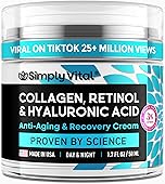 SimplyVital Face Moisturizer Collagen Cream - Anti Aging Neck and Décolleté - Made in USA Day & Night Face Cream - Moisturizing, Lifting & Recovery - 1.7oz