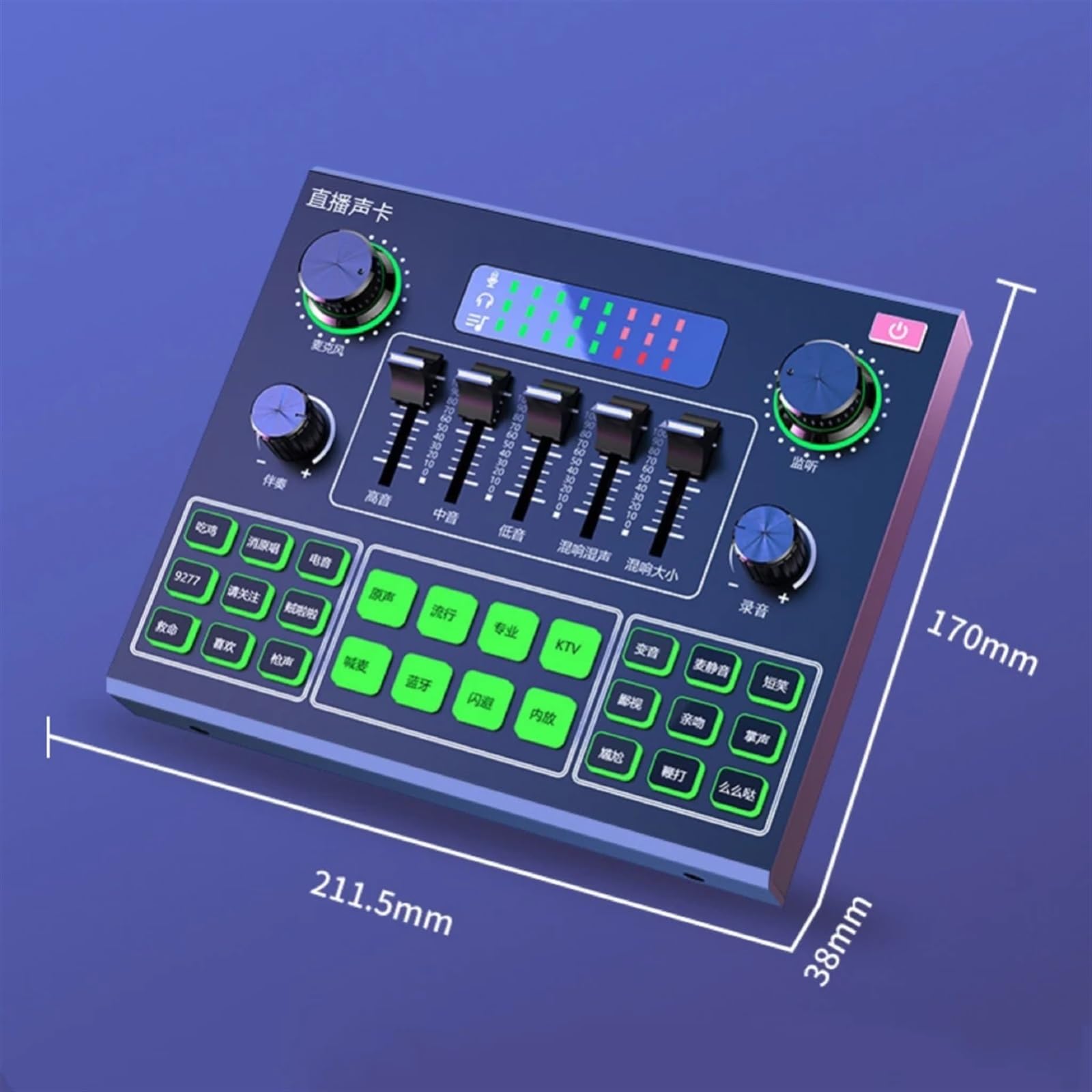 Mixer Audio, V9SJ Mixer Audio Scheda Microfono Portatile Suono Nel Commutatore Giochi Vocali Registrazione Trasmissione Per Karaoke per streaming live