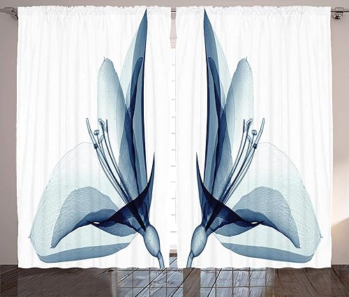 Miniatura 6 de Ambesonne Cortinas abstractas, un diseño floral oriental de cachemira y batik, estilo dibujado a mano de un adorno con obras de arte de mandalas,