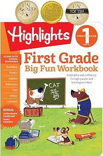 Highlights First Grade Big Fun Workbook: 256 Pages of Puzzles, Mazes & Activities for Reading, Math & School Prep
