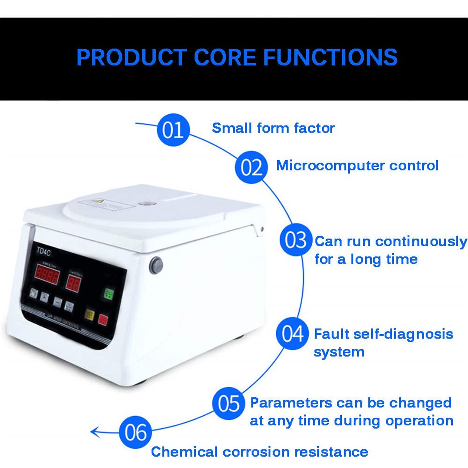 Centrífuga de Mesa de Laboratorio | Centrífuga clínica para Sangre, PRP, PFP, Plasma | Máquina centrífuga de 6 x 15 ml de Capacidad