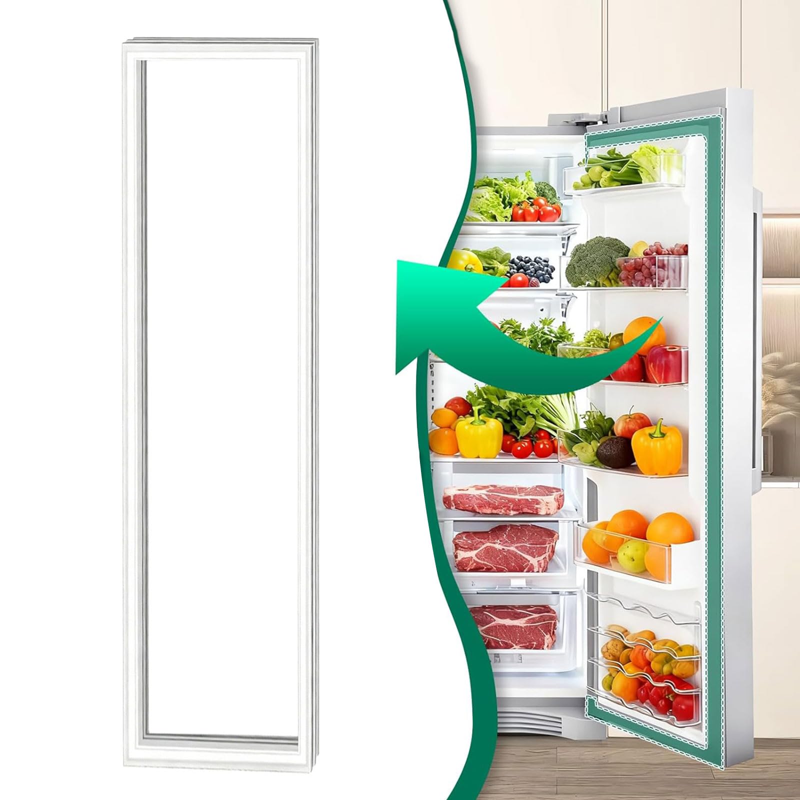 Junta duradera para puerta de congelador diseñada para adaptarse a diferentes modelos y reducir el consumo de electricidad