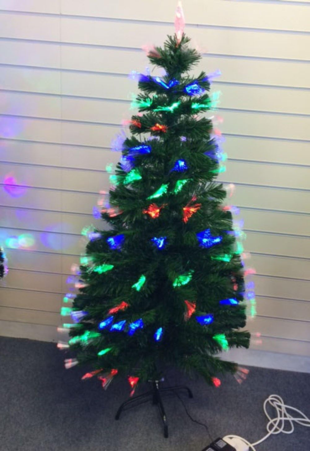 4ft Green Artificial Fibre Optic Christmas Xmas Tree with Multi LED