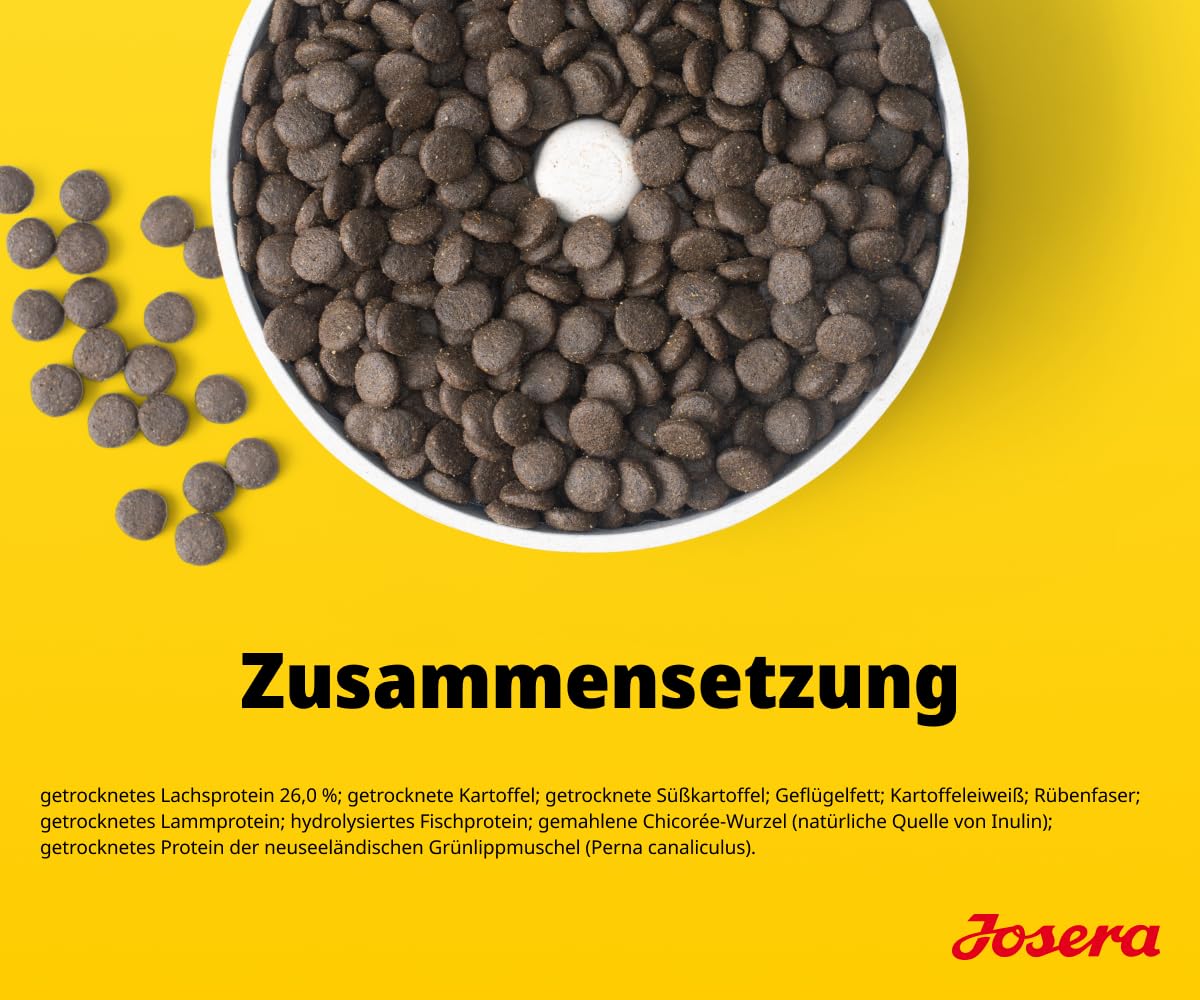 JOSERA High Protein Seefisch (1 x 12,5 kg) | Junior | Premium Trockenfutter mit Lachs & Süßkartoffel für aktive Hunde ab der 6. Woche| getreidefrei & proteinreich | L-Carnitin & Taurin | 1er Pack