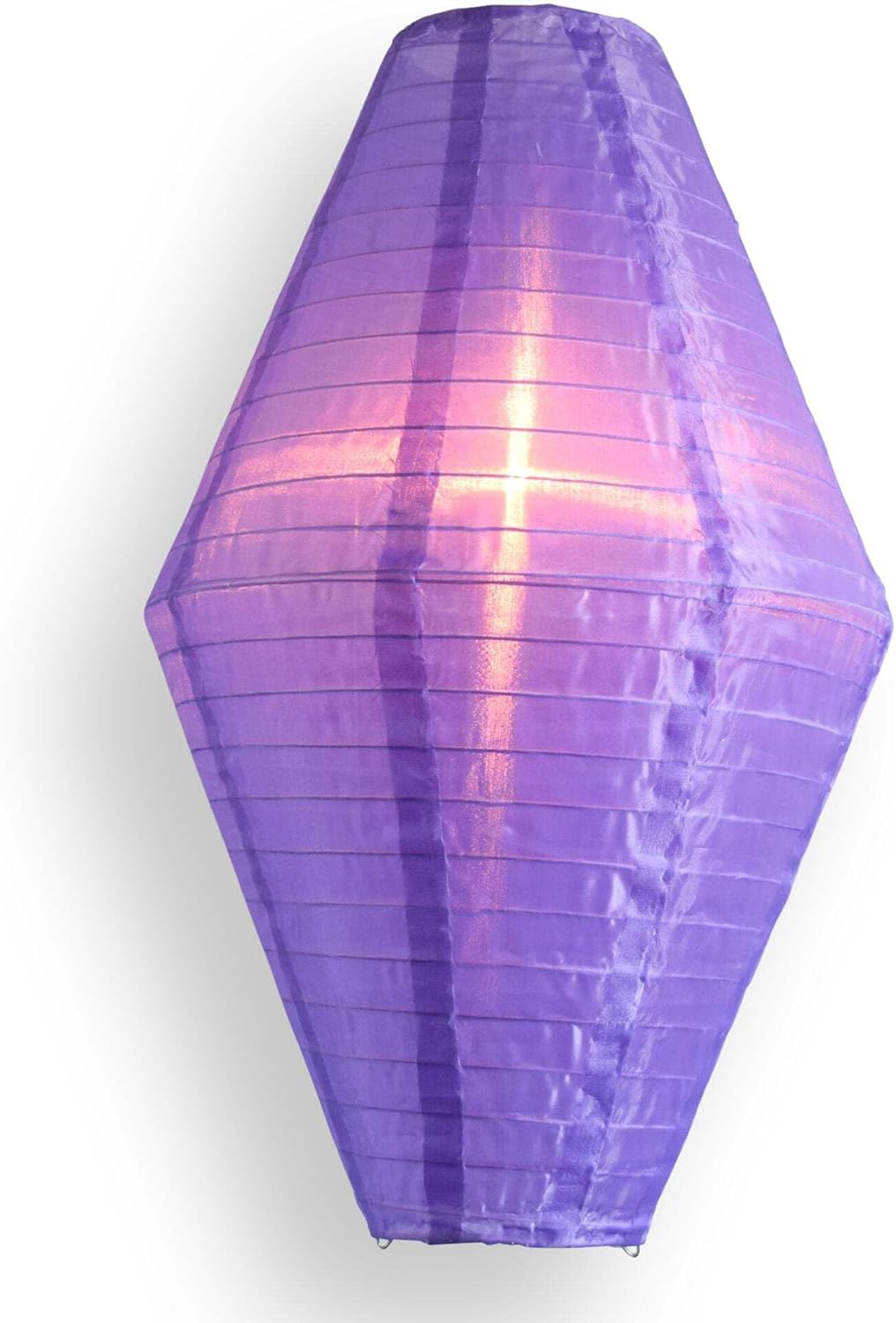 Purple Diamond Unique Shaped Shimmering Nylon Lantern, 12-inch x 19-inch
