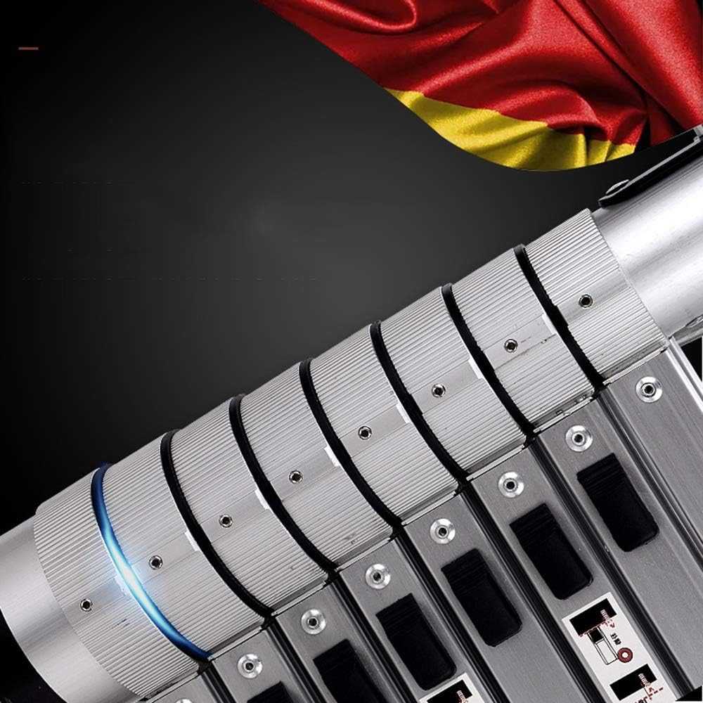 Extension Ladder Step Ladder Certified Aluminium Portable Multi-Purpose Folding A-Frame Ladder for Home Loft Office 150 Kg Load Capacity (Size : 1.9+1.9m=3.8m Straight Ladder)