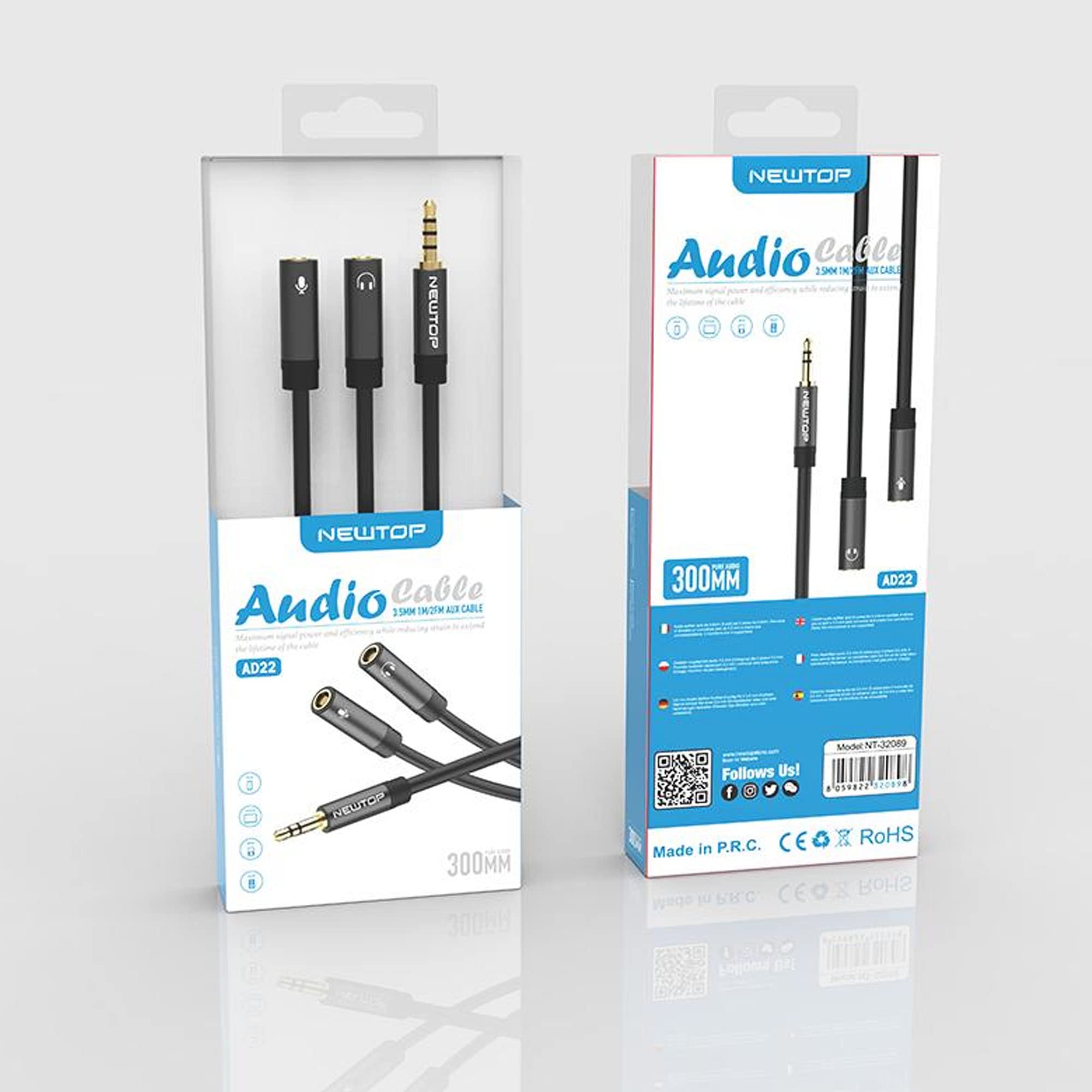 Cavo Sdoppiatore Audio E Microfono SUCESO - Adattatore Jack 3,5mm Da 35 Cm Per PC, Laptop, PS4, Xbox - Foto 11