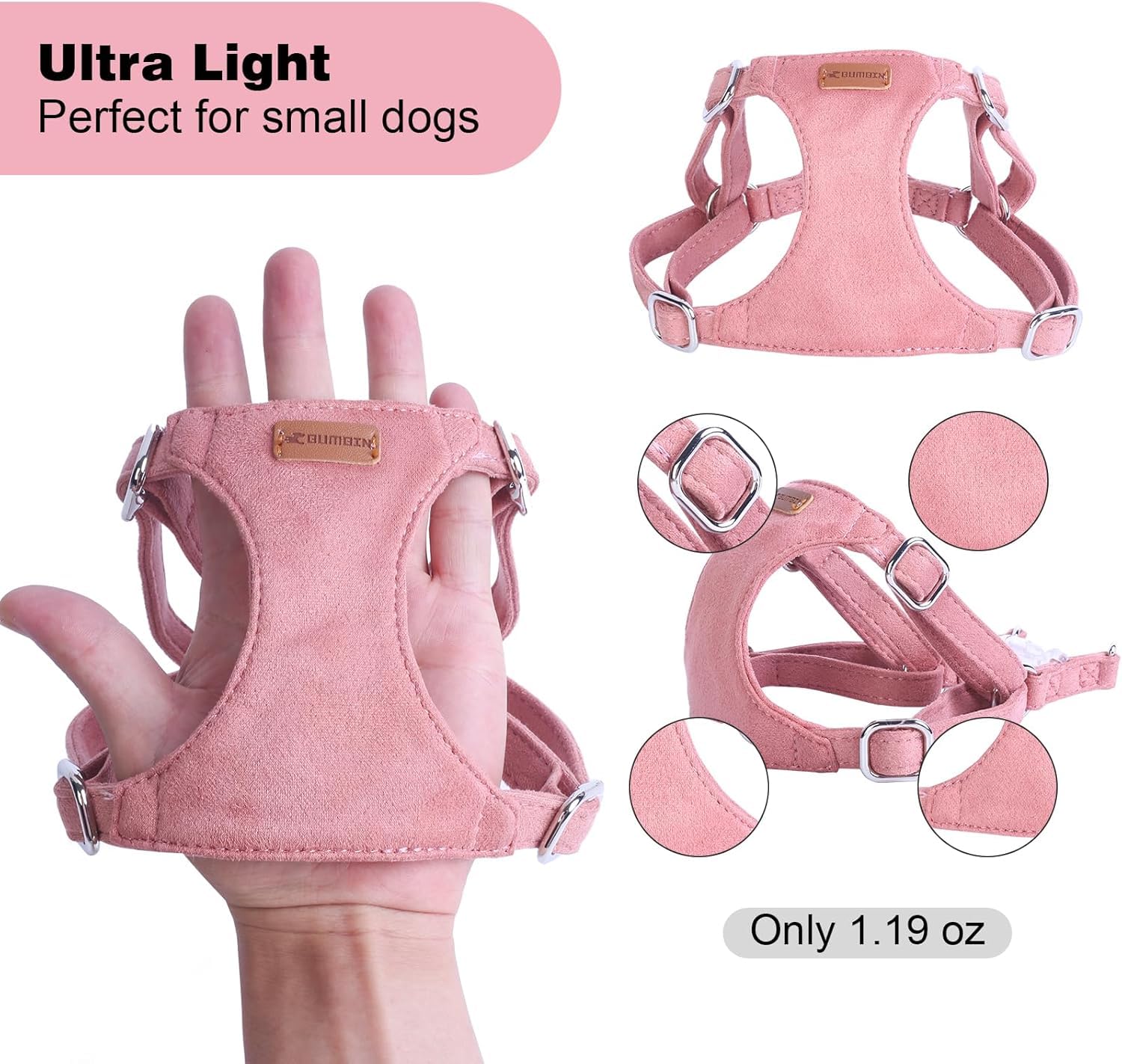 No Pull xs Pettorina per cani con guinzaglio e collare multifunzione, rosso, XS