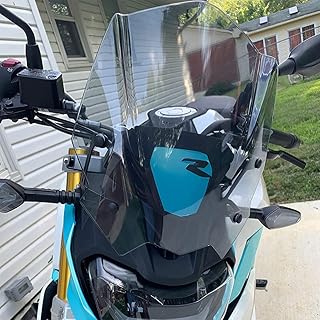 Lorababer Motorcycle ABS Plastic New Generation Windscreen Sport Racing Touring Windscreen Windshield Compatible with B.M....