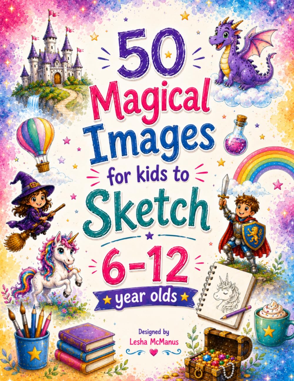 50 Magical Images for Kids to Sketch 6-12 Year Olds: The Perfect Gift for Young Artists Who Love to Draw