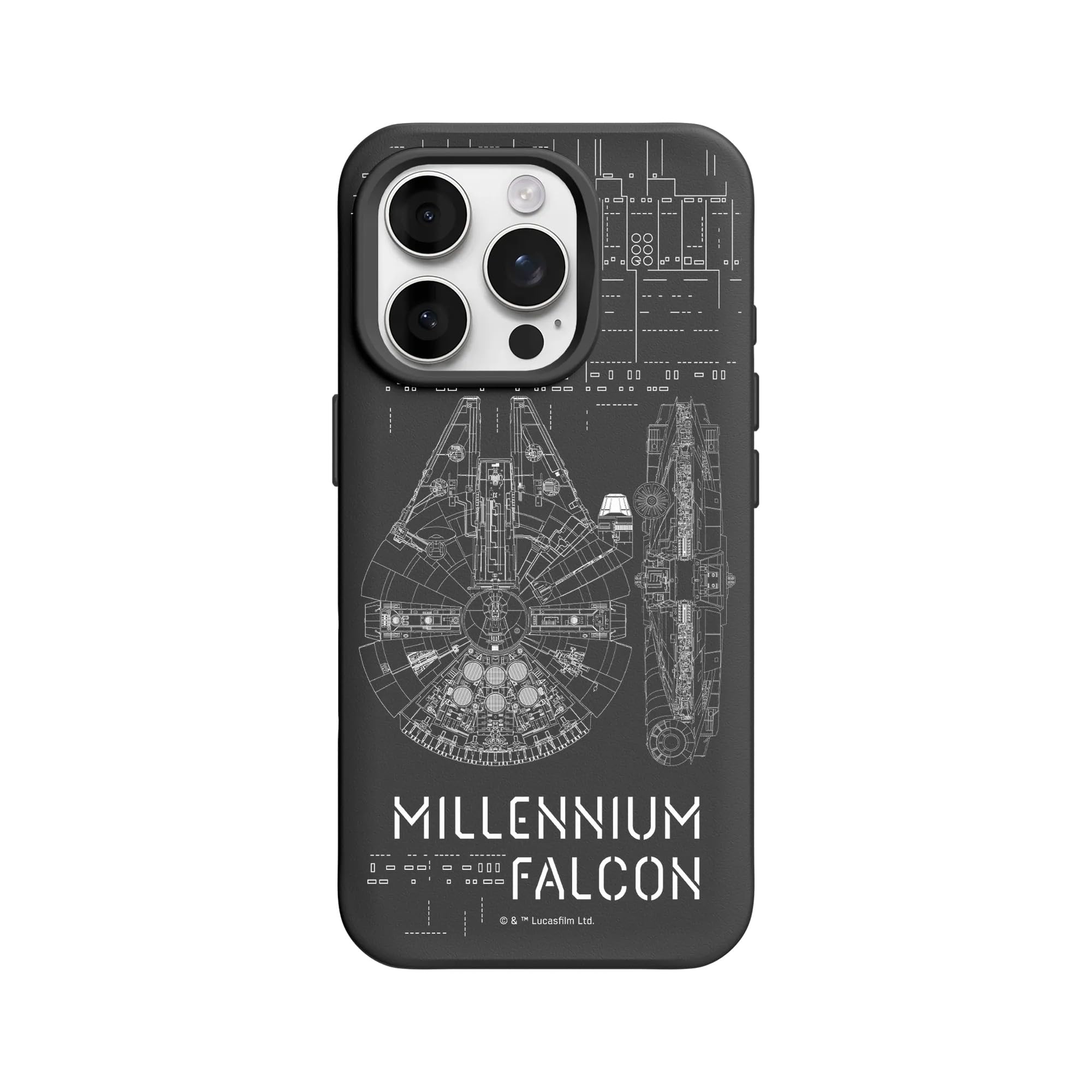 Coque MagSafe iPhone 16 Pro RhinoShield SolidX Star Wars design Faucon Millenium premium - 7