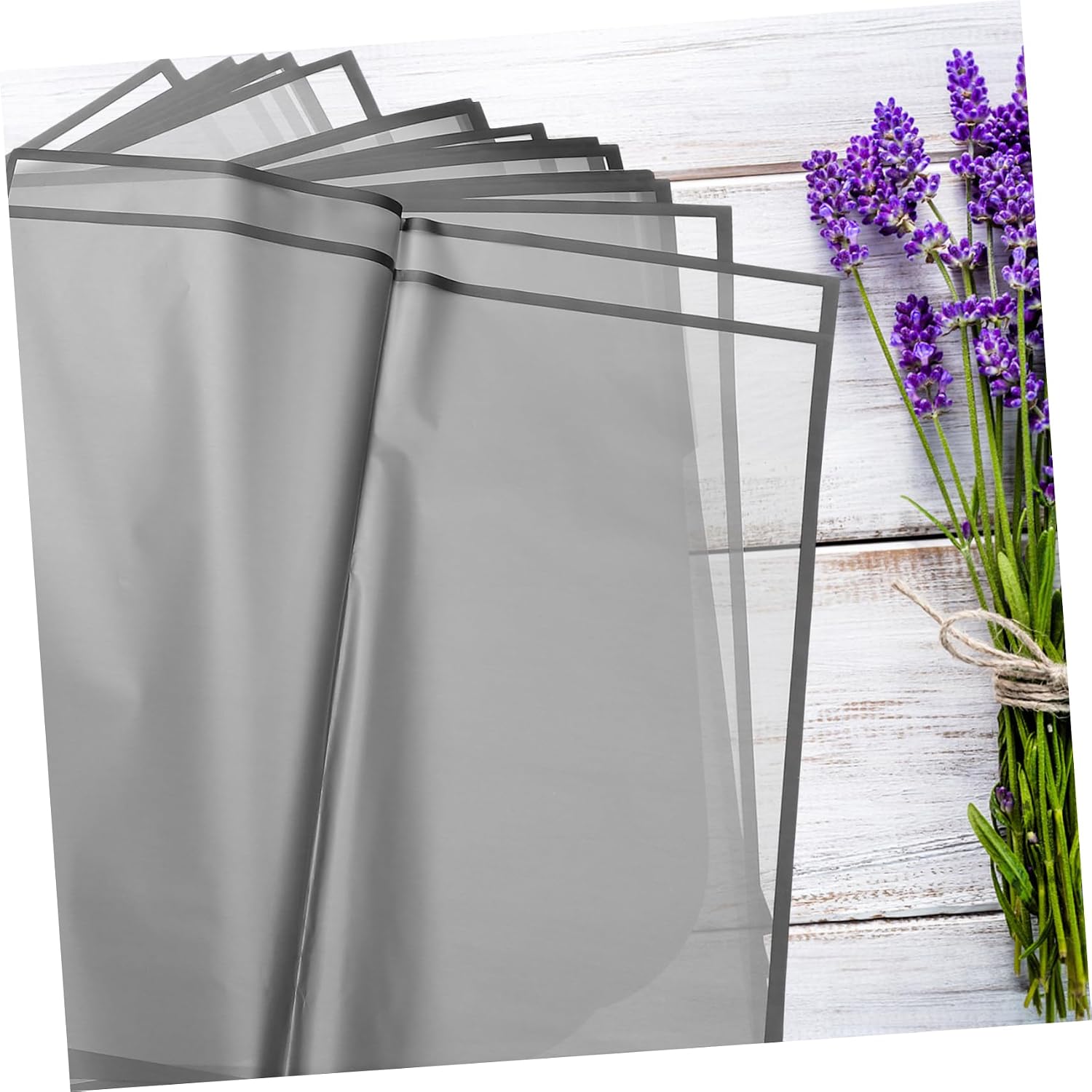OHPHCALL 20sheets Floral Wrapping Paper of Semi-transparent Decorative Bouquet Wrap for Wrapping Crafts and Flower Bouquets for Weddings and Special Occasions