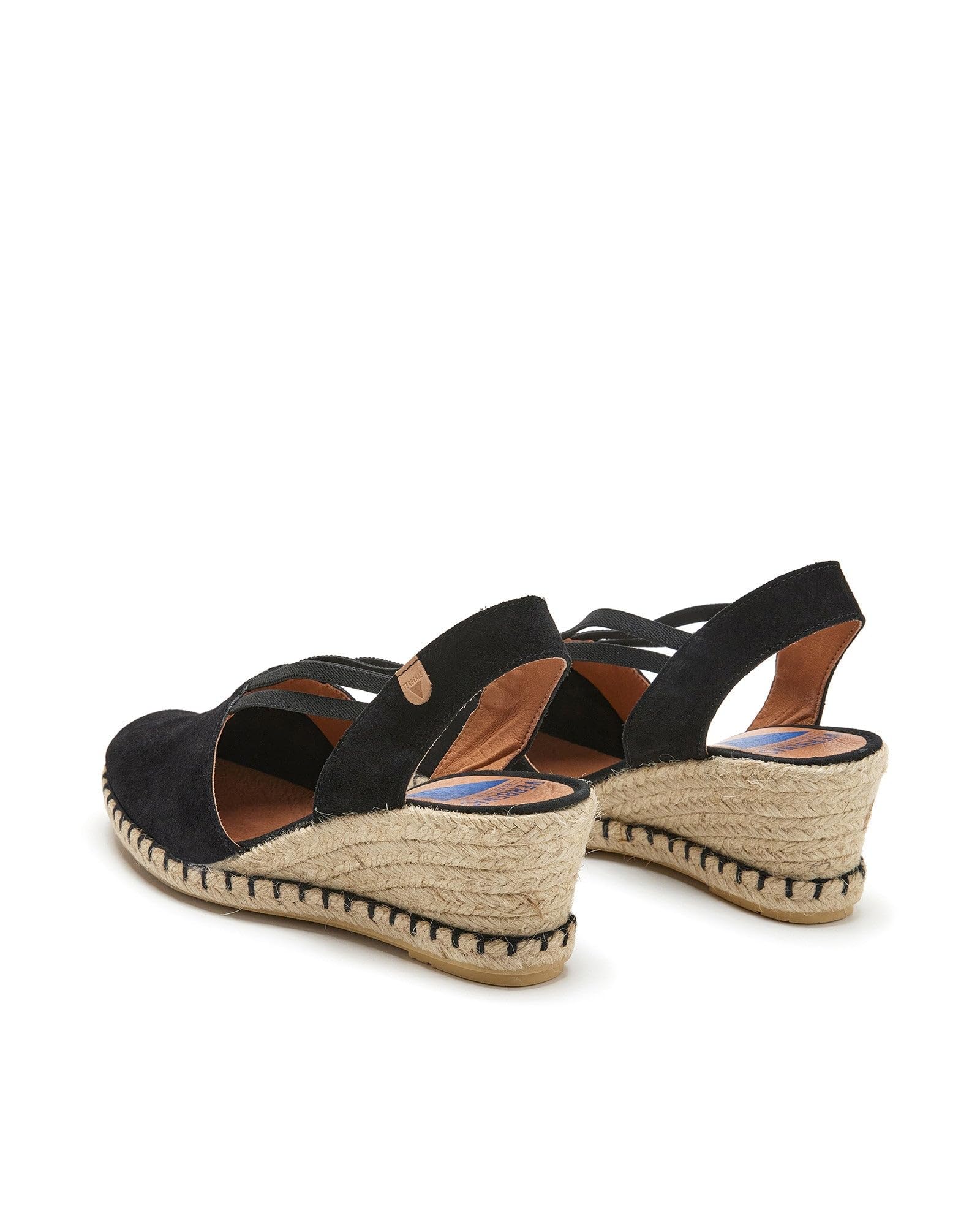VERBENAS Wedges Maika Serraje Negro