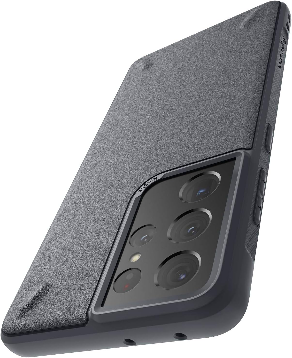 Ringke Onyx Compatible with Samsung Galaxy S21 Ultra Case Rugged Shockproof TPU Non-Slip Texture Frame Bumper Phone Cover for S21 Ultra 6.8-inch - Dark Gray