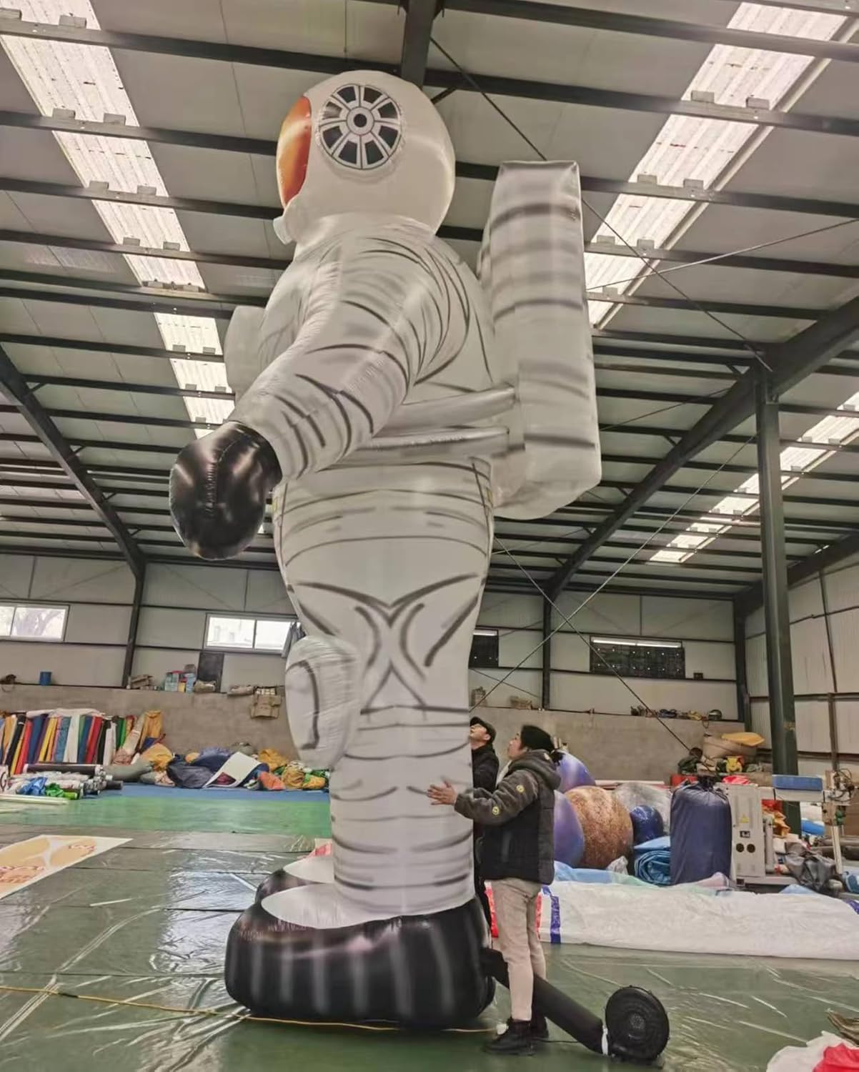 Giant Inflatable Astronaut with Led Lights Standing &Hanging Inflatable Spaceman Blow Up Space Balloons For Outer Space Themed Parties Event Decorations (With blower, 13ft 4mH)