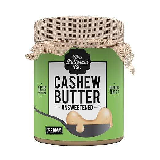 The Butternut Co. Cashew Butter Unsweetened, 200 gm (No Added Sugar, Vegan, High Protein, Keto)