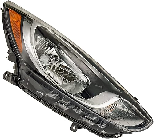 Miniatura 4 de Repuesto para Hyundai Accent GLS, GS, SE 2012-2014, montaje de faros delanteros halógenos con certificación CAPA, cumple con DOT, lado izquierdo y
