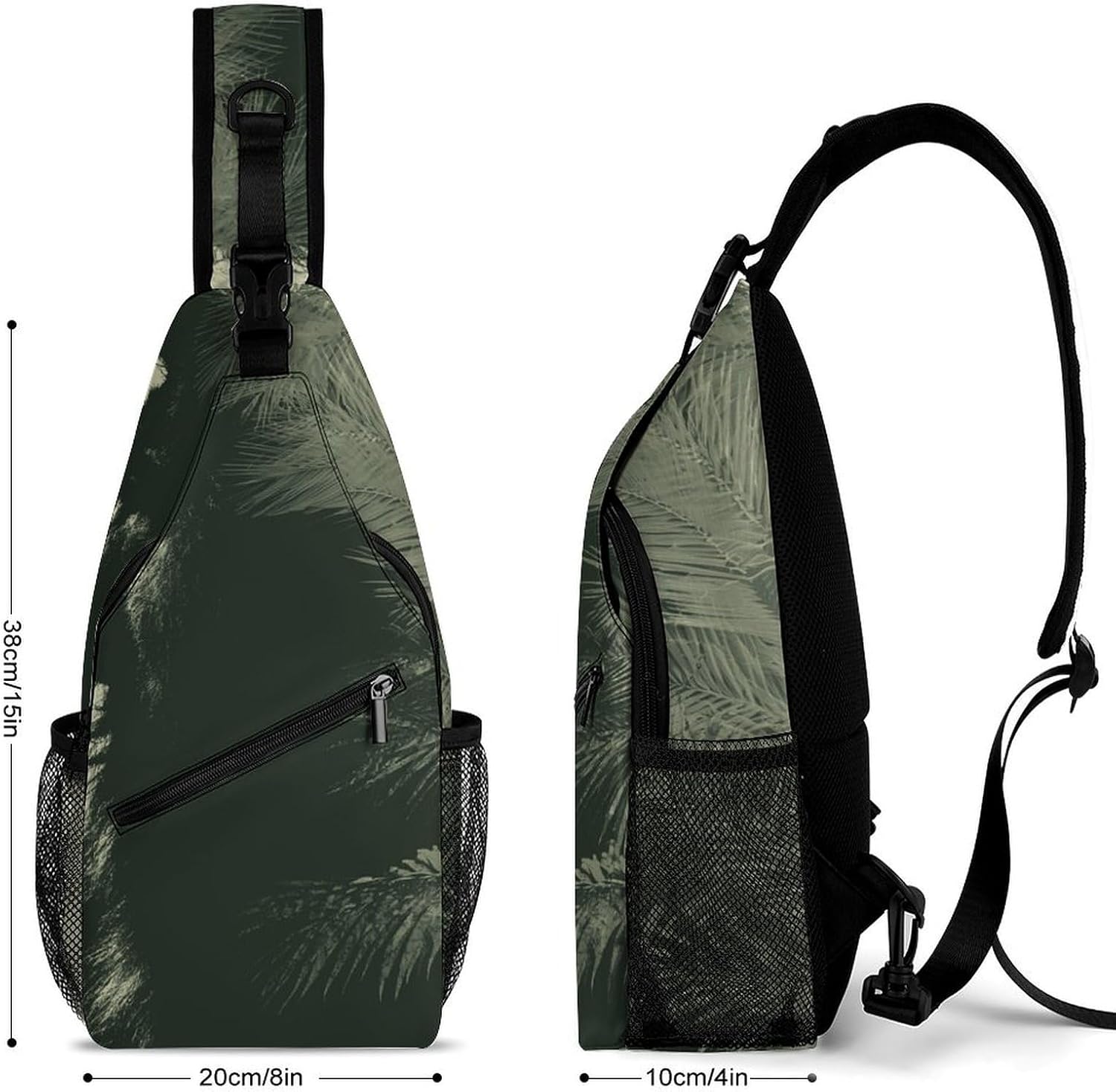 A Lion's Face Sling Crossbody Bag Lightweight Chest Shoulder Backpack for Outdoor Sports