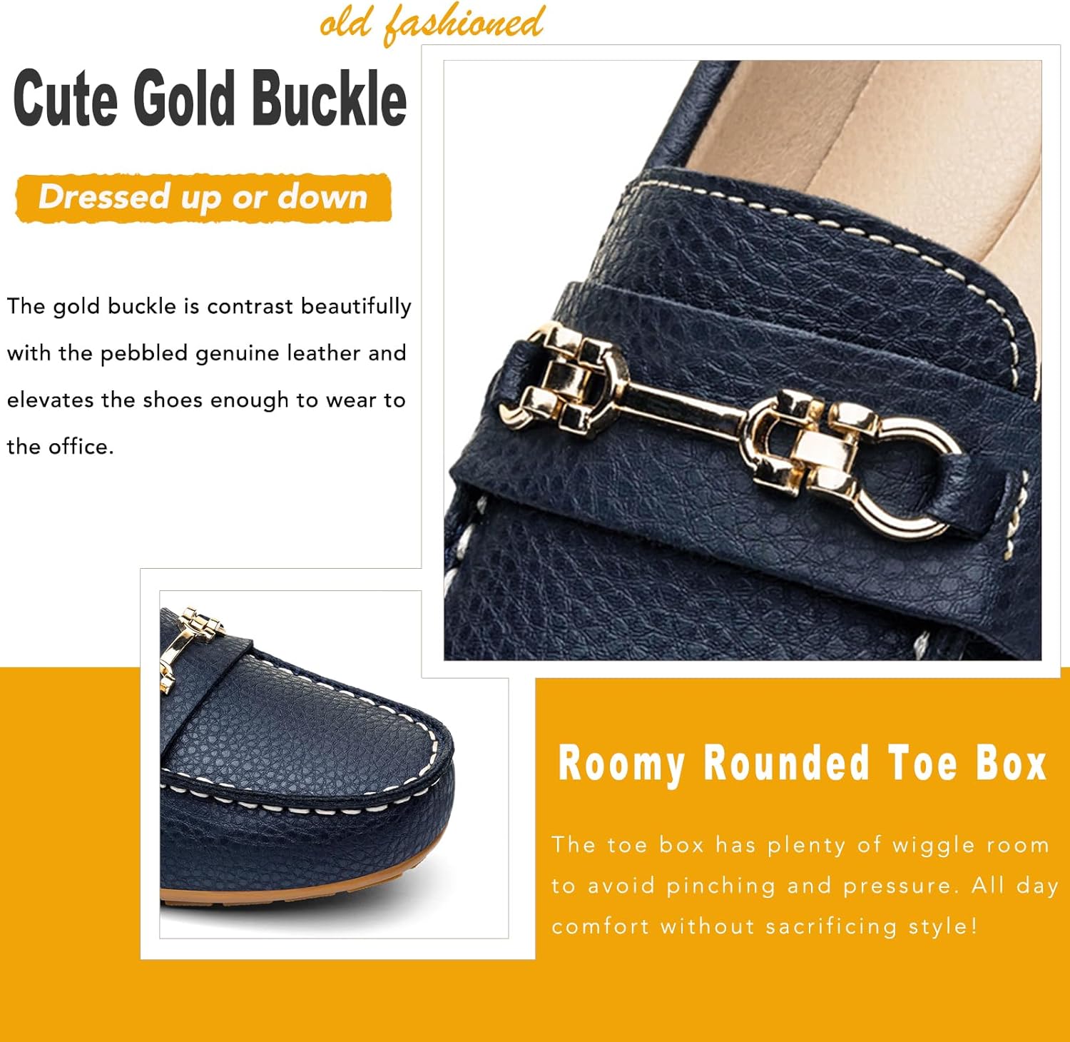 Loafers for Women Comfort Leather Loafers Cute Slip On Business Casual Dress Shoes Lightweight Work Flats Driving Mocs Walking Shoes for Women - Image 5