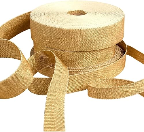 MYMERCERIE Spule 20 m Metallband, goldfarben, Größe 20 mm