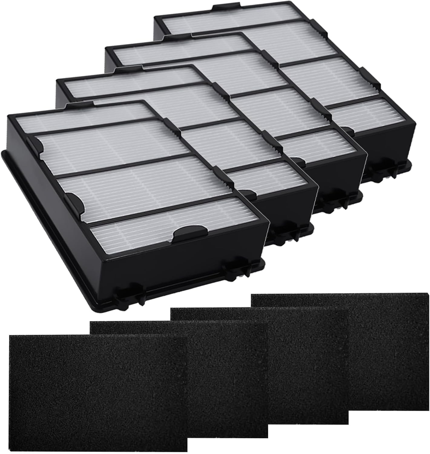Hoypeyfiy 4Pcs HAPF600 HEPA Replacement Filters Kit Replacement for Holmes HAP615 HAP625 HAP725 HAP750 Air Purifier Filter B