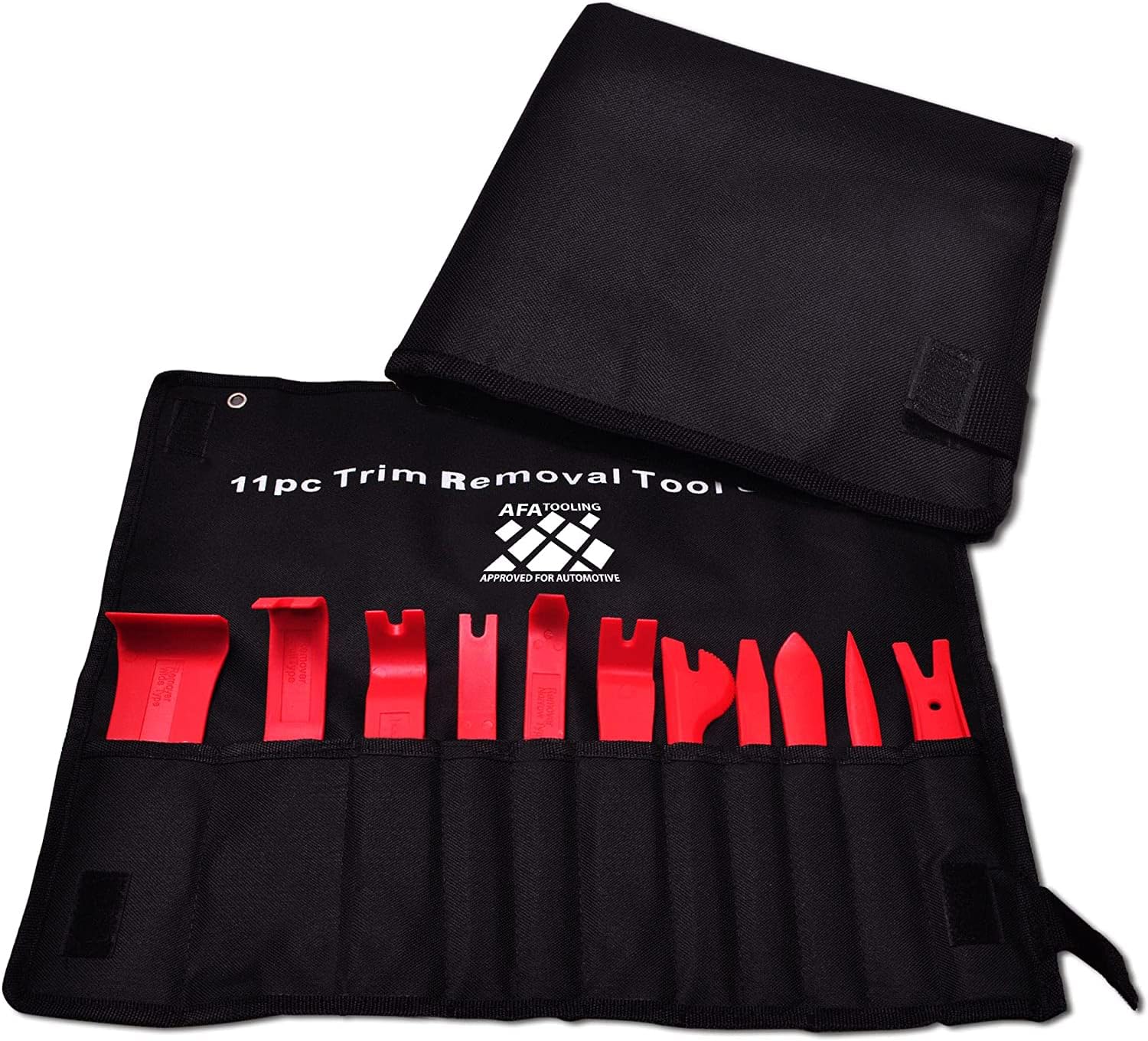 AFA Tooling Panel Removal Tool 11 pcs with Bag- Premium Auto Trim Upholstery Removal Kit - Easiest to Use Fastener Remover for Door Trim Molding Dash Panel