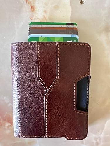 Slim RFID Wallet for Men | Minimalist Pop-Up Card Holder with Cash Slot