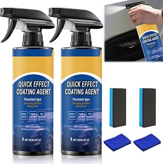 Car Quick-Acting Coatings Agent Spray, 2025 New Quick Effect Coating Agent for Car,Cars Scratch Wax Polish Sprays Waterless Wash, 3 in 1 High Protection Quickly Car Coatings Spray(2PCS)