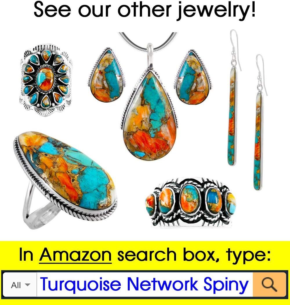 Spiny Oyster Turquoise Earrings in 925 Sterling Silver (Select style)