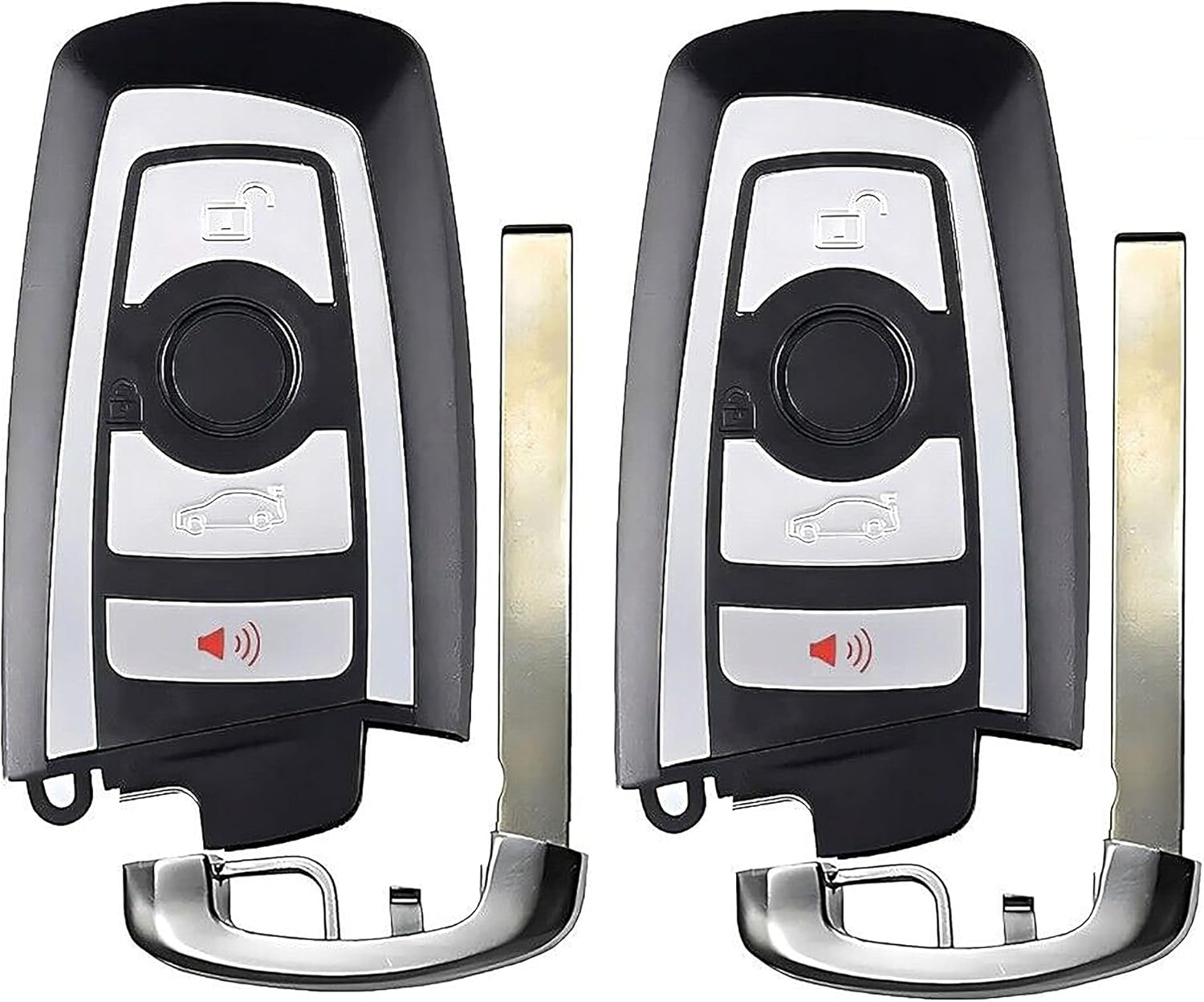 2X New Quality Replacement Proximity Key Fob Remote Compatible with & Fit for BMW Vehicles - MPN YGOHUF5662-01 Black