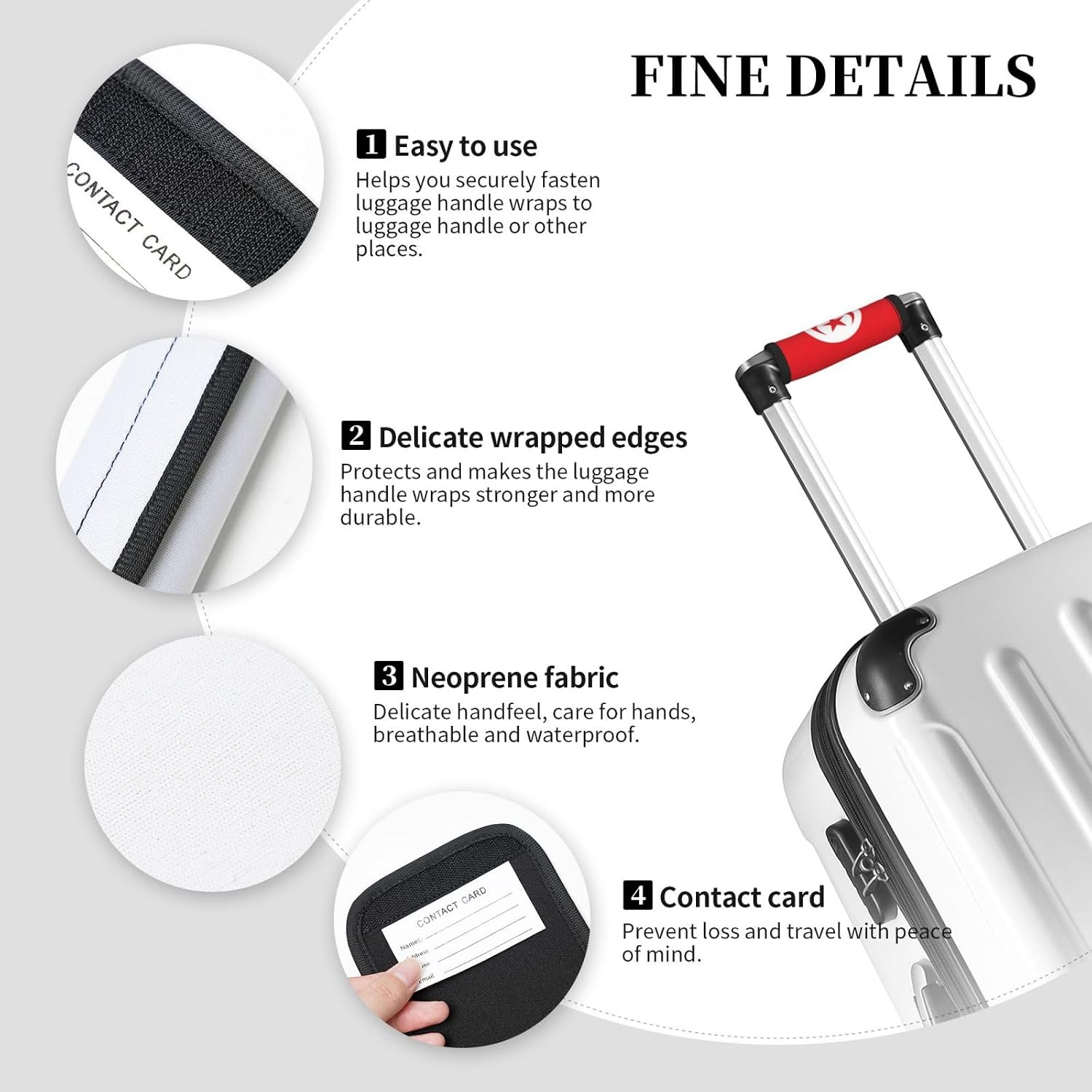 Tunisian Flag Printed Suitcase Handle Cover - wear-Resistant Trolley Cover, a Must-Have for Travel image 3