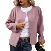 Womens cropped pea coat Long Sleeve Button Down wool coats short jackets Outerwear